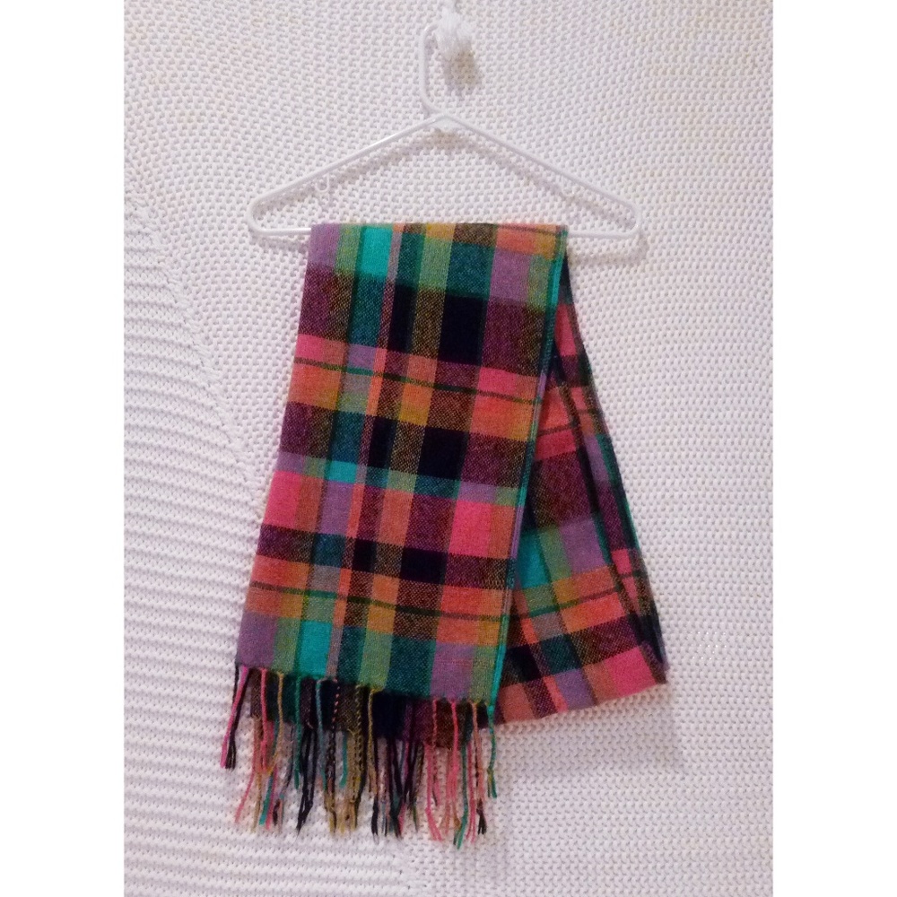 Neon Plaid Scarf